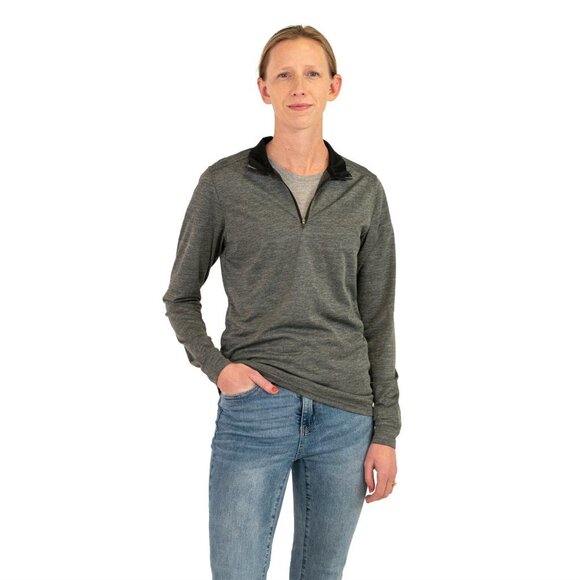 Key Est 1908 Women's Legacy Quarter Zip Pull Over in Light Gray - Size L - Picture 1 of 7